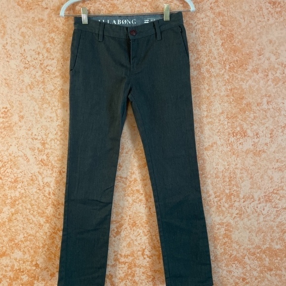 BILLABONG Straight Leg Carter Gray Pants size 26 - Picture 1 of 11